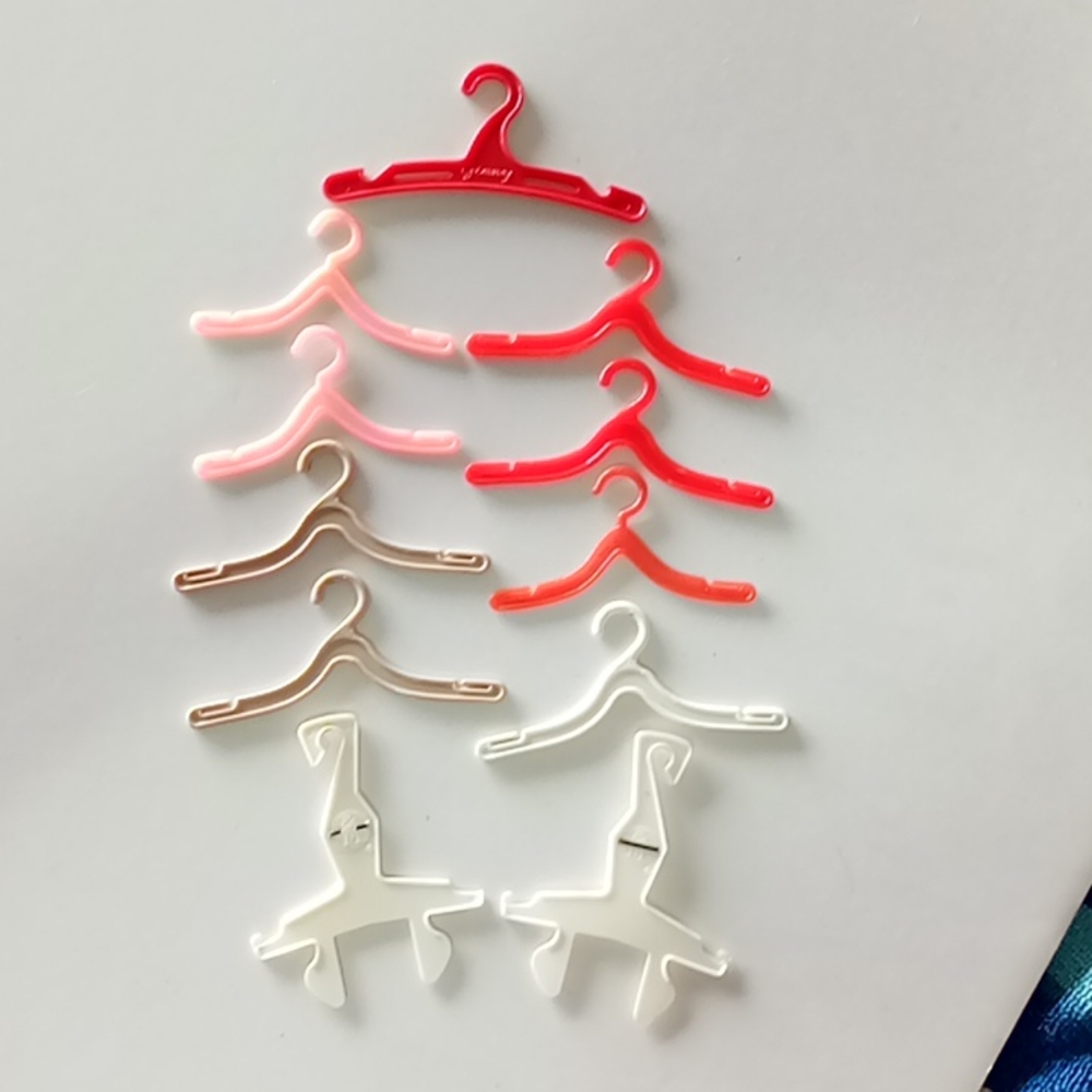11 pc Vintage Doll Clothes Hangers